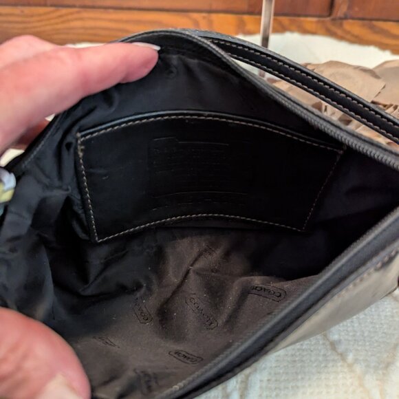 COACH vintage 9311 mini black leather bag baguette - Picture 11 of 11